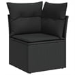 Afuera Living 11 Piece Black Poly Rattan Garden Sofa Set With Cushions