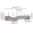 Afuera Living 6 Piece Black Poly Rattan Garden Sofa Set With Cushions
