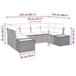Afuera Living 6 Piece Black Poly Rattan Garden Sofa Set With Cushions