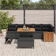Afuera Living 11 Piece Poly Rattan Garden Sofa Set With Cushions in Black