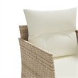 Afuera Living 2-Seater PE Rattan Garden Sofa With Adjustable Feet in Beige