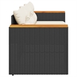 Afuera Living Contemporary Poly Rattan Garden Sofa in Black And Cream