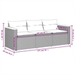 Afuera Living Contemporary Poly Rattan Garden Sofa in Black And Cream