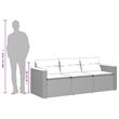 Afuera Living Contemporary Poly Rattan Garden Sofa in Black And Cream