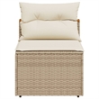 Afuera Living Medium Modular PE Rattan Garden Sofa Square in Beige