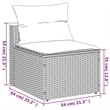 Afuera Living Medium Modular PE Rattan Garden Sofa Square in Beige
