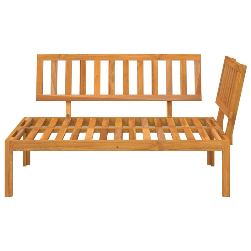 Afuera Living Solid Acacia Wood Medium Modular Pallet Sofa in Natural Wood