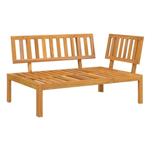 Afuera Living Solid Acacia Wood Medium Modular Pallet Sofa in Natural Wood