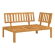 Afuera Living Solid Acacia Wood Medium Modular Pallet Sofa in Natural Wood