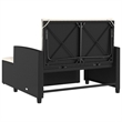 Afuera Living Contemporary Patio Sofa in Black & Cream With White Frame