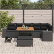 Afuera Living 9 Piece Poly Rattan Garden Sofa Set With Cushions in Black
