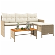 Afuera Living Contemporary Large Modular PE Rattan Garden Sofa in Beige