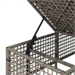 Afuera Living 3-Piece Rattan Corner Patio Sofa Set With Cushions in Dark Gray
