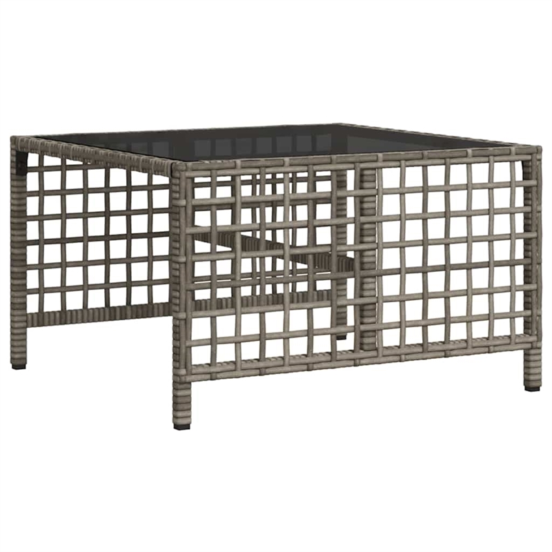 Afuera Living 3-Piece Rattan Corner Patio Sofa Set With Cushions in Dark Gray