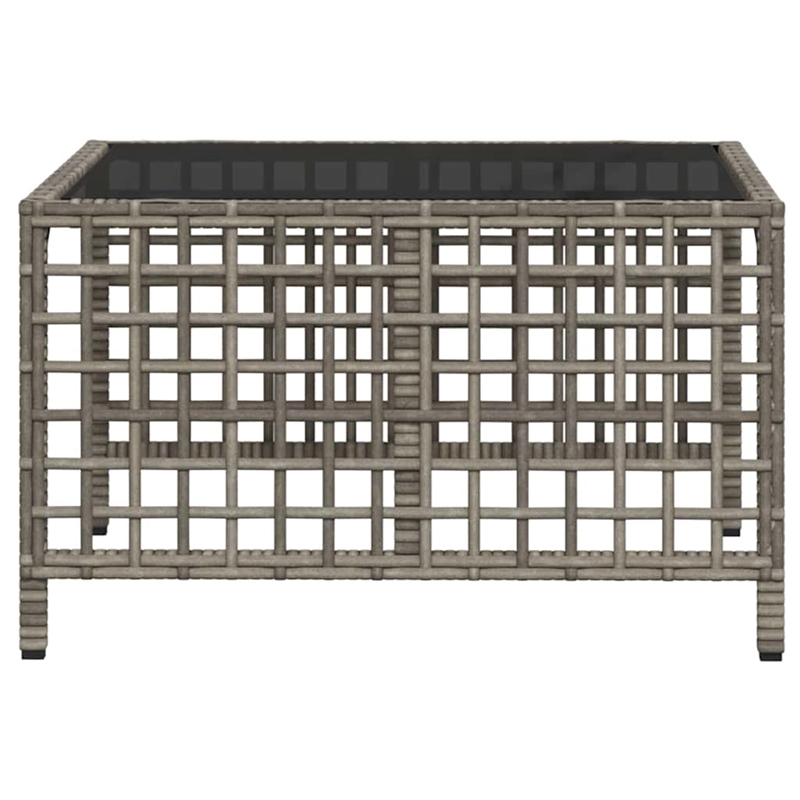 Afuera Living 3-Piece Rattan Corner Patio Sofa Set With Cushions in Dark Gray