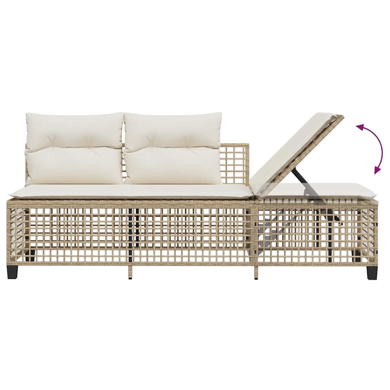 Afuera Living Garden Sofa Set in Beige & Cream With White Frame