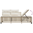Afuera Living Garden Sofa Set in Beige & Cream With White Frame