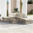 Afuera Living Garden Sofa Set in Beige & Cream With White Frame