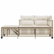 Afuera Living Garden Sofa Set in Beige & Cream With White Frame