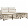 Afuera Living Garden Sofa Set in Beige & Cream With White Frame