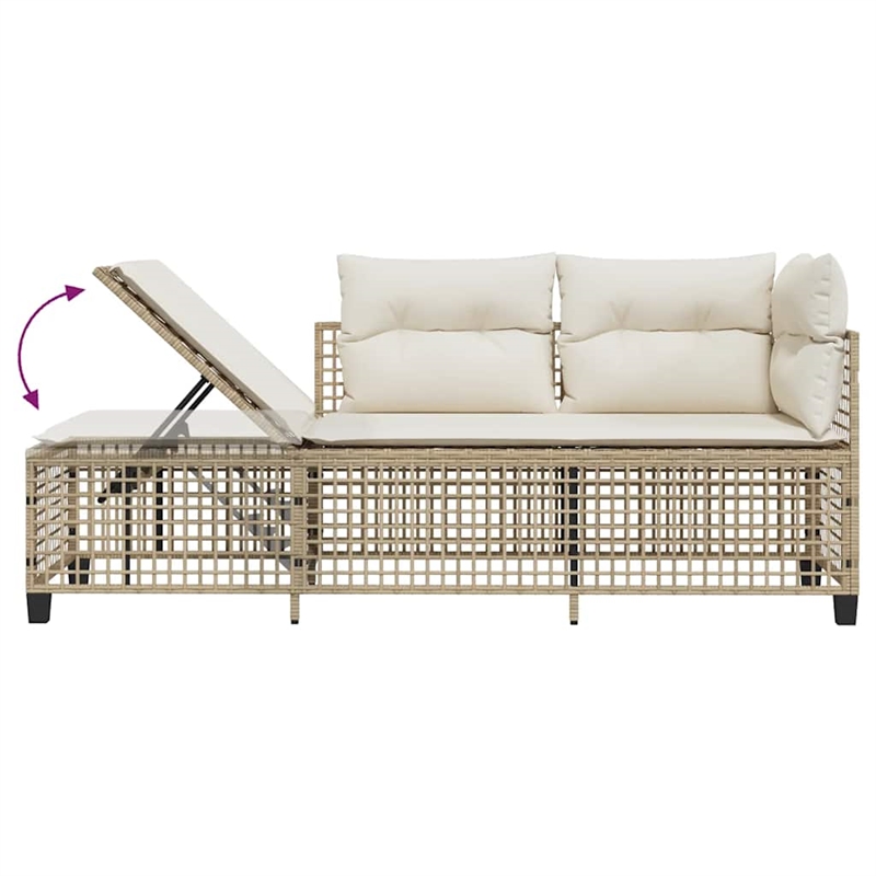 Afuera Living Garden Sofa Set in Beige & Cream With White Frame