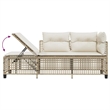 Afuera Living Garden Sofa Set in Beige & Cream With White Frame