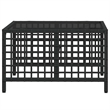 Afuera Living 3-Piece PE Rattan Patio Sofa Set Adjustable Armrests in Black
