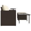 Afuera Living Contemporary Garden Sofa Set in Brown And Cream