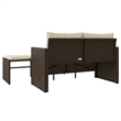 Afuera Living Contemporary Garden Sofa Set in Brown And Cream