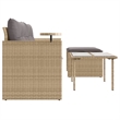 Afuera Living 2-Seater PE Rattan Garden Sofa Set in Beige And Light Gray