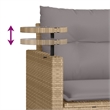 Afuera Living 2-Seater PE Rattan Garden Sofa Set in Beige And Light Gray