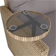Afuera Living 2-Seater PE Rattan Garden Sofa Set in Beige And Light Gray