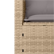 Afuera Living 2-Seater PE Rattan Garden Sofa Set in Beige And Light Gray