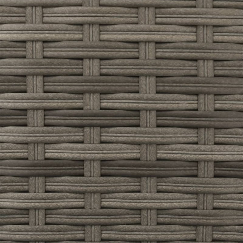 Afuera Living PE Rattan Garden Sofa With Adjustable Armrests in Gray