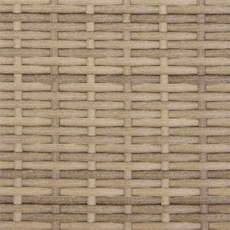Afuera Living 2-Seater PE Rattan Patio Sofa With Removable Covers in Beige
