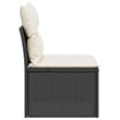 Afuera Living Contemporary Rattan Garden Sofa in Black And Cream