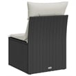 Afuera Living Contemporary Rattan Garden Sofa in Black And Cream