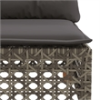 Afuera Living Poly Rattan Patio Corner Sofa With Cushions in Dark Gray