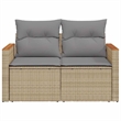Afuera Living Standard Size Modular Poly Rattan Garden Sofa in Beige