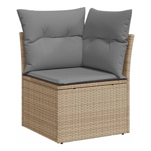 Afuera Living Single Modular PE Rattan Garden Sofa Square in Beige