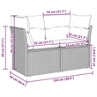 Afuera Living 2-Seater PE Rattan & Powder-Coated Steel Garden Sofa in Light Gray