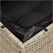 Afuera Living 2-Seater PE Rattan & Powder-Coated Steel Garden Sofa in Light Gray