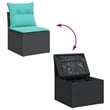 Afuera Living Contemporary Rattan Garden Chair in Black And Blue