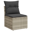 Afuera Living Contemporary Rattan Garden Chair in Light Gray