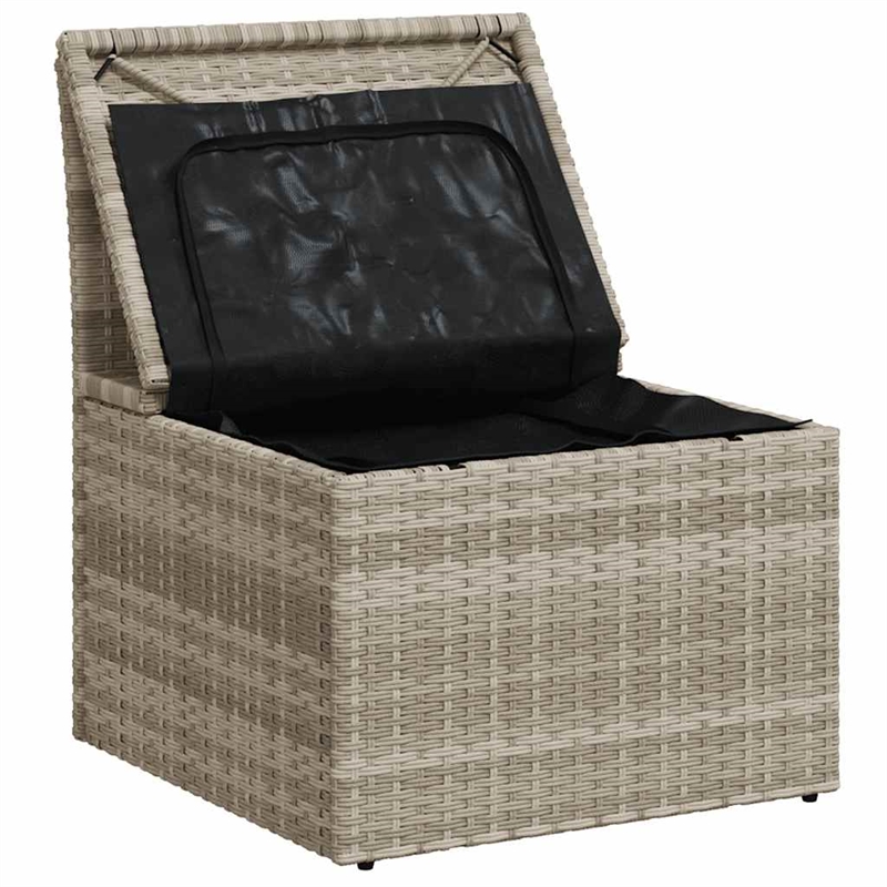 Afuera Living Contemporary Rattan Garden Chair in Light Gray