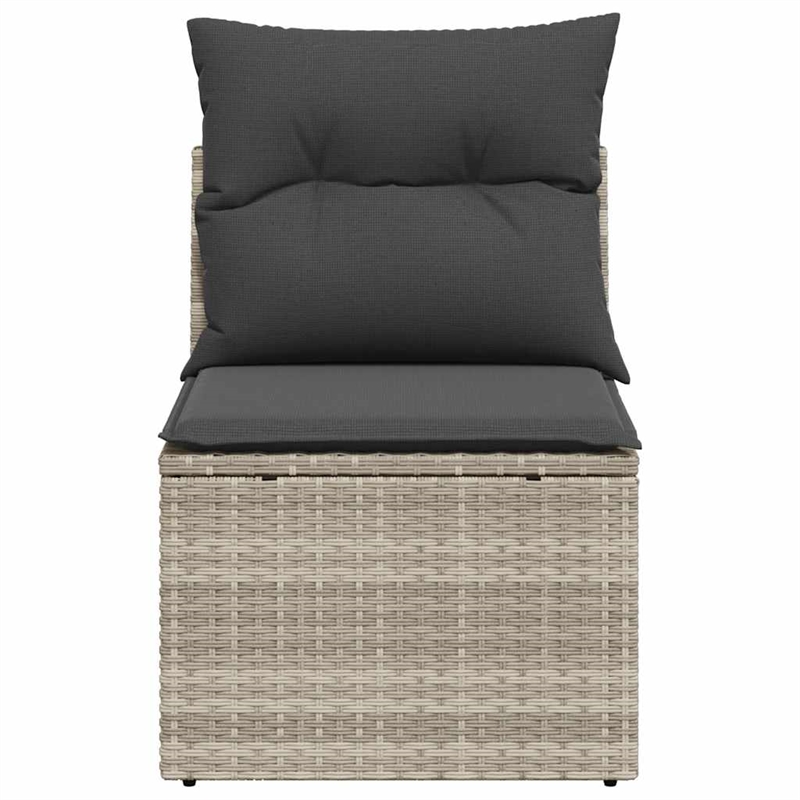 Afuera Living Contemporary Rattan Garden Chair in Light Gray