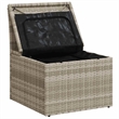 Afuera Living Contemporary Rattan Garden Chair in Light Gray