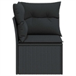Afuera Living PE Rattan Garden Sofa With Adjustable Feet in Black