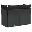 Afuera Living 2-Seater Poly Rattan And Powder-Coated Steel Garden Sofa in Black