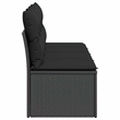 Afuera Living 4-Seater Poly Rattan And Powder-Coated Steel Garden Sofa in Black